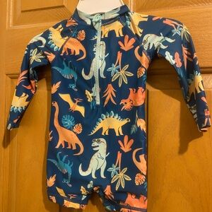 Panama Jack Kids Dinosaur Swim One Piece - Blue and Orange